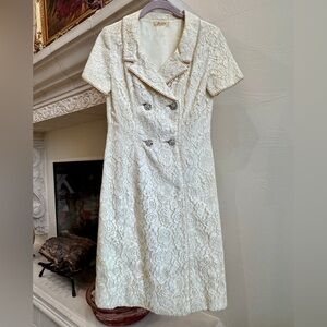 Elegant Cream Lace Dress